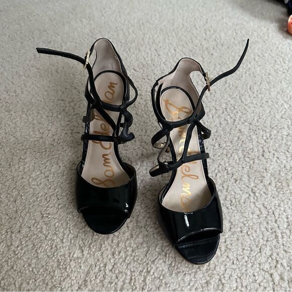 Sam Edelman black strappy going out heels - Picture 5 of 11